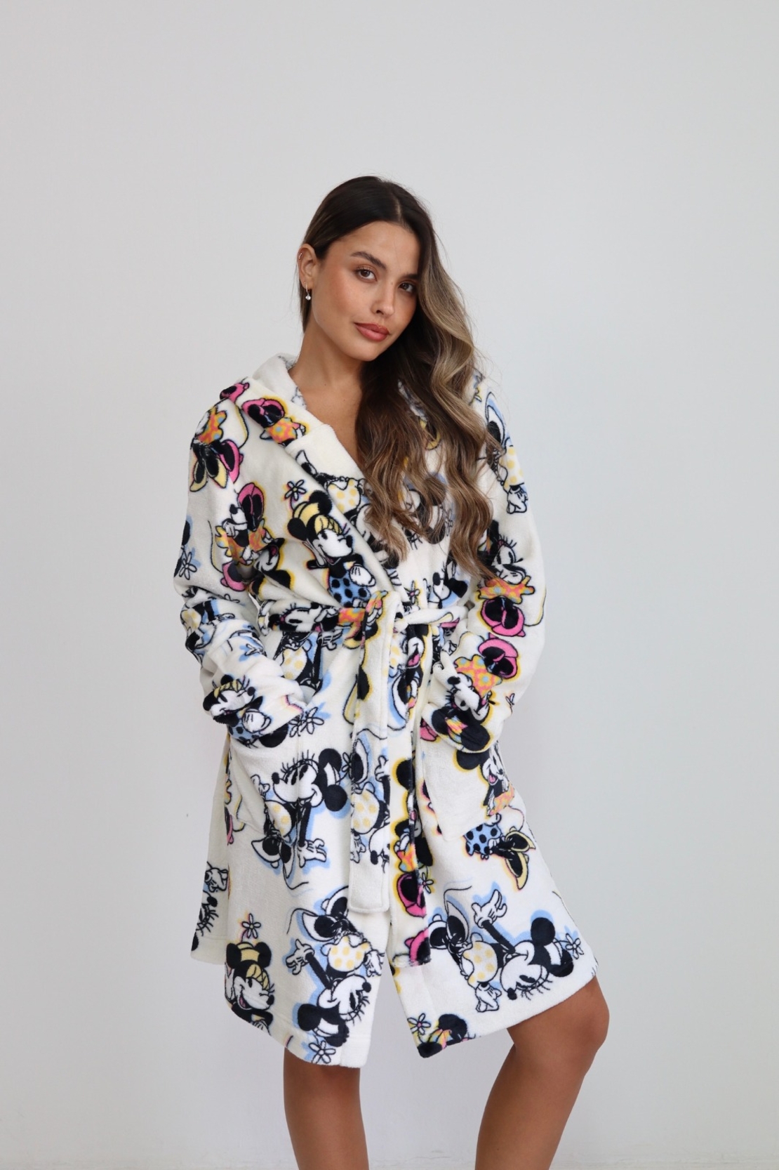 חלוק פלאפי DELTA נשים S-XL מיני מאוס לבן