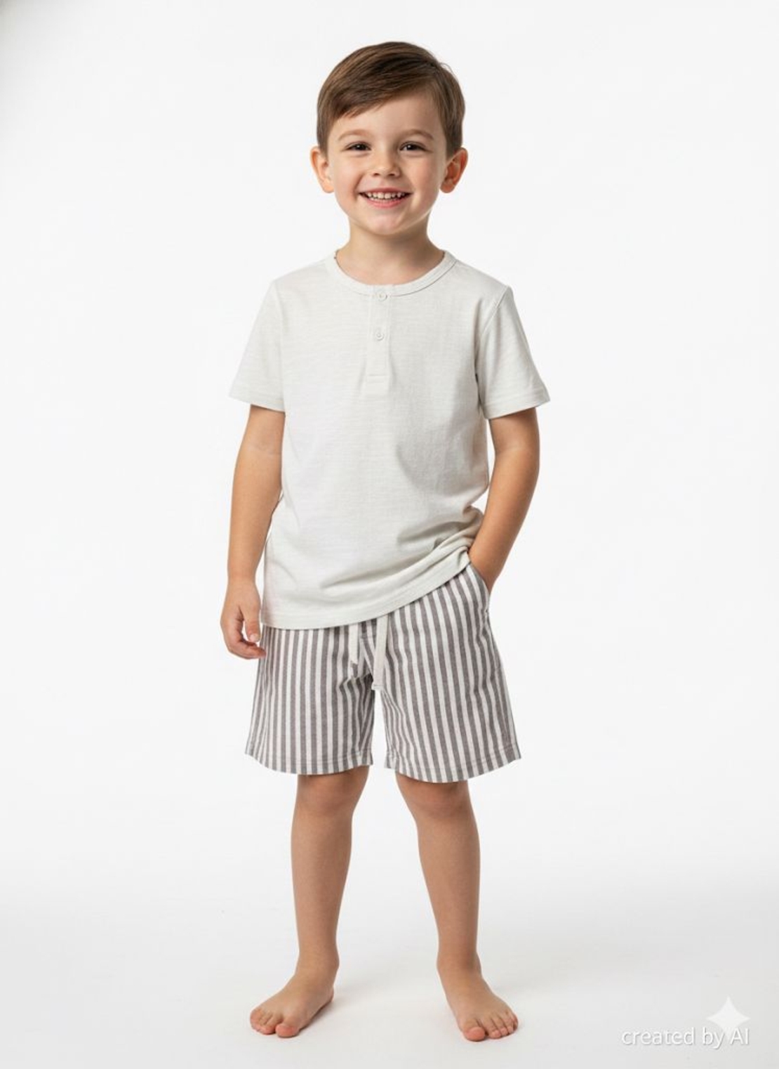 חליפה DELTA קיץ 2-8 בנים אופוויט מכנס מדוגם