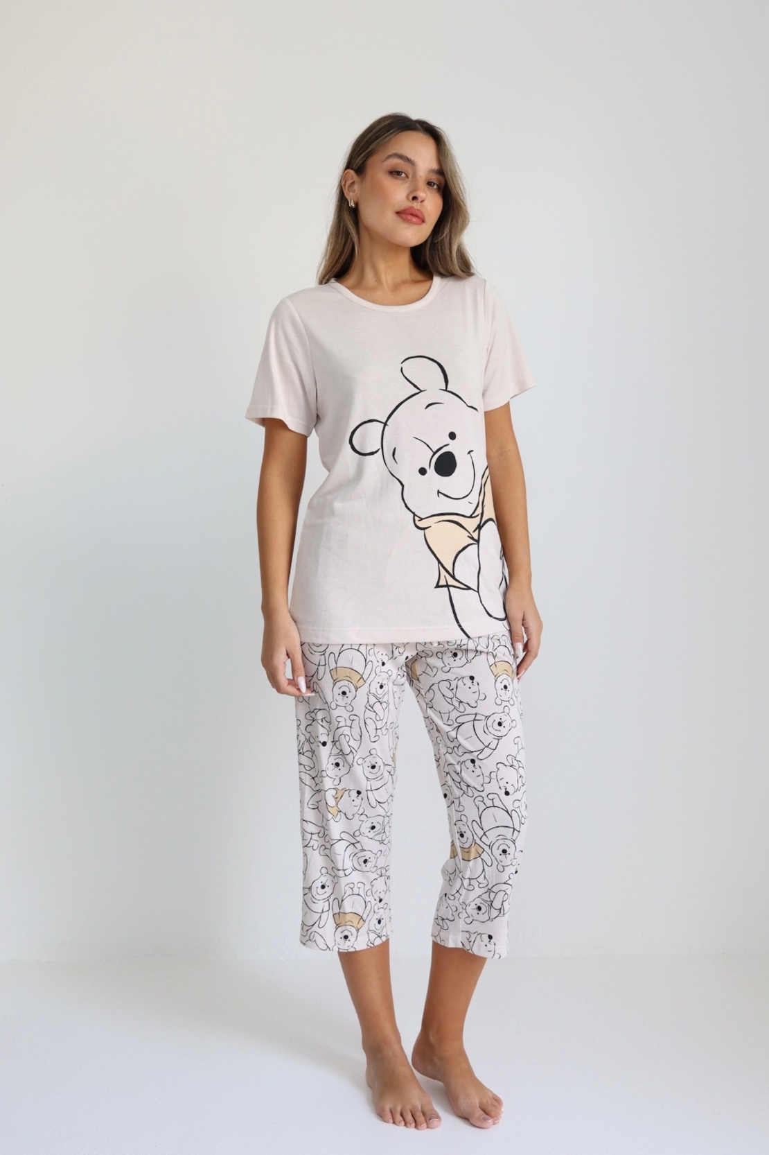 פיג'מה DELTA מכנס 7/8 קיץ S-XL נשים פו הדב