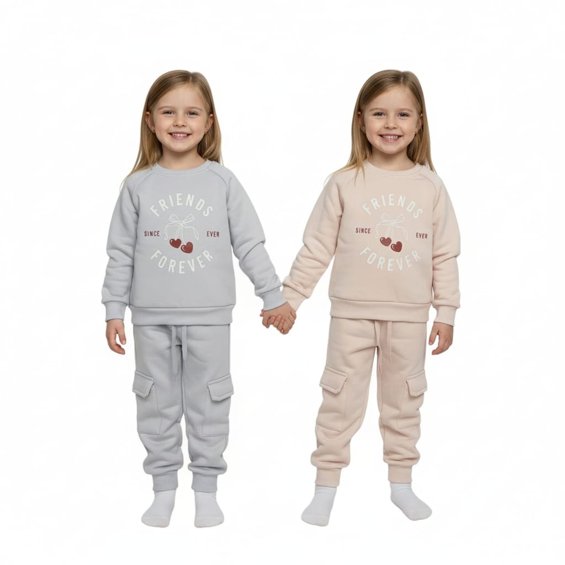 חליפה פוטר מדוגמת 2-8 בנות (סגול/אפרסק/ורוד/מנטה)