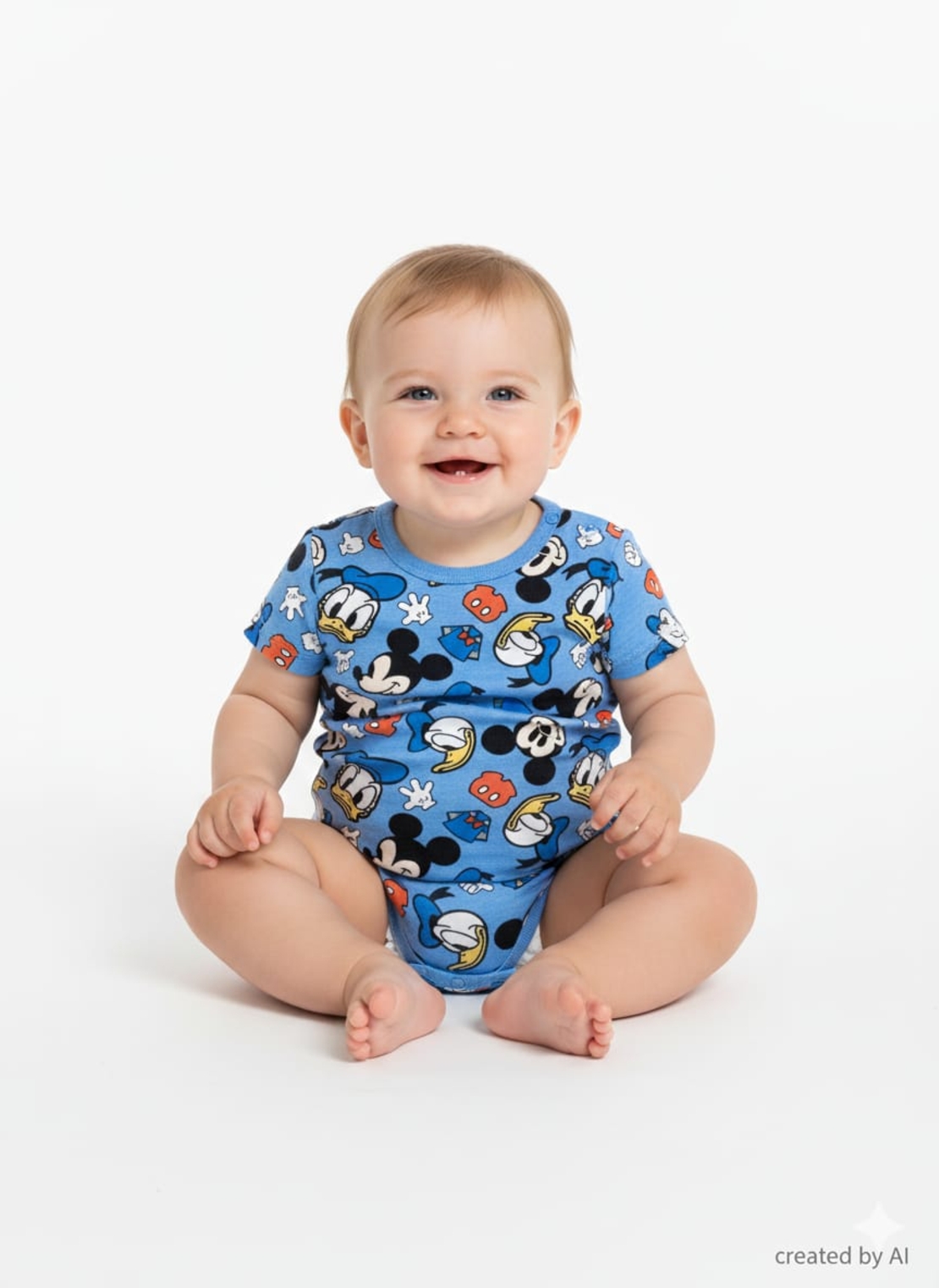 בגד גוף DELTA קיץ 3-24M תינוקות בנים מיקי מאוס כחול