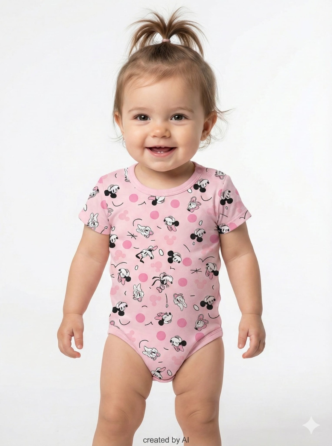 בגד גוף DELTA קיץ 3-24M תינוקות בנות מיני מאוס ורוד