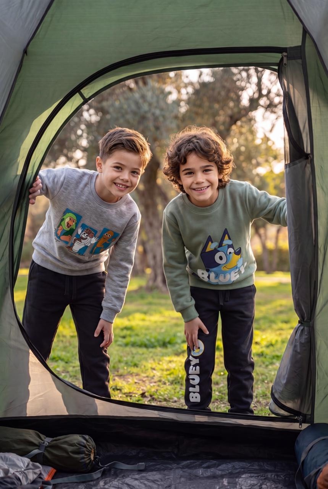 חליפה פוטר 2-8 בנים (ירוק/אפור)