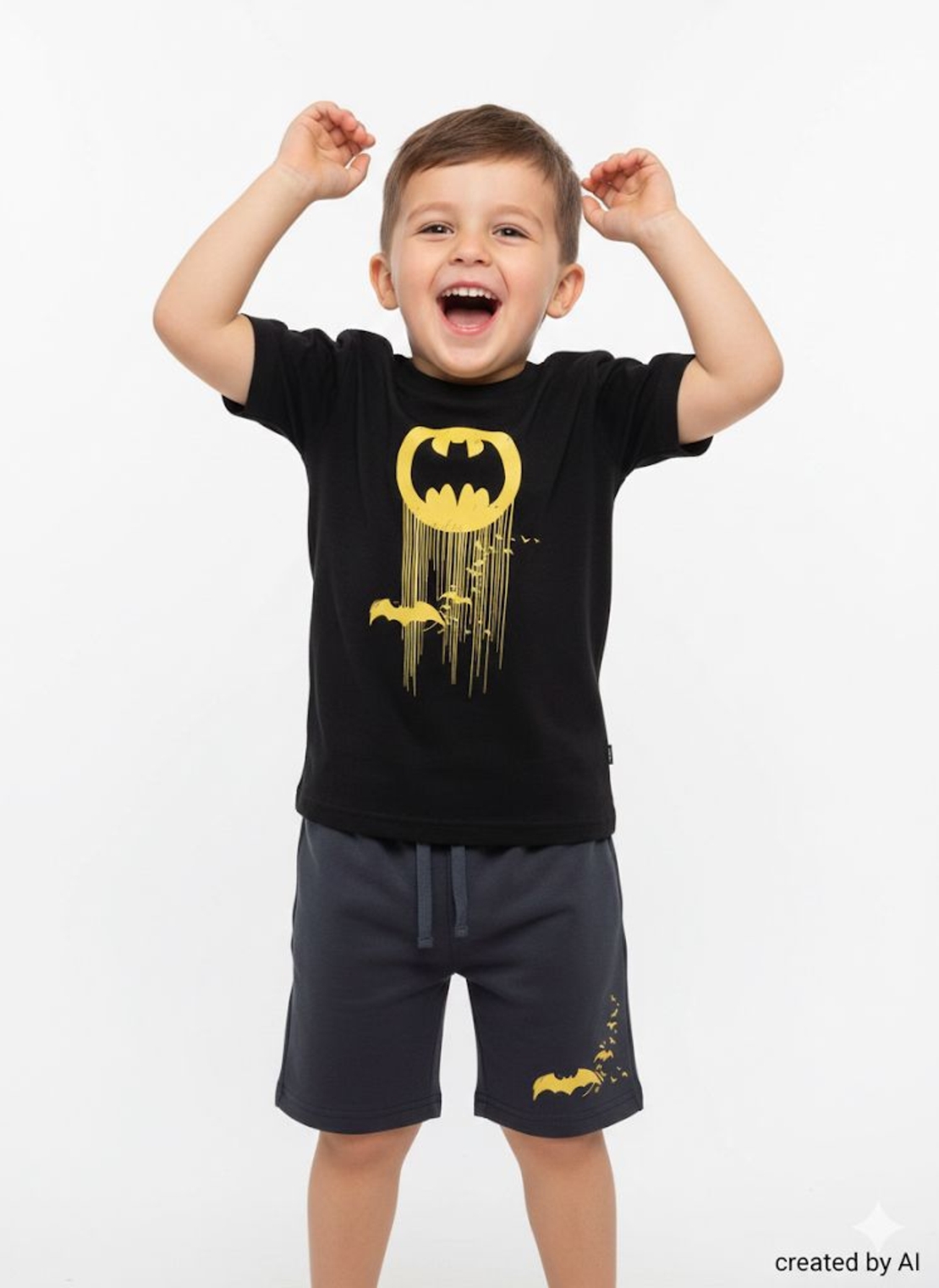 חליפה DELTA קיץ 2-10 בנים באטמן שחור