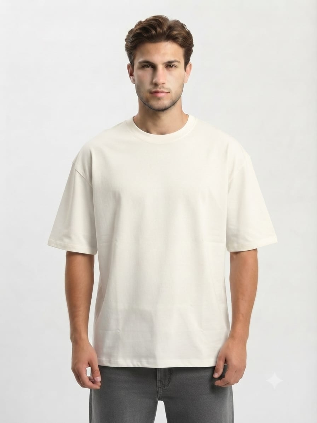 חולצה אוברסייז S-XL גבר (לבן/שחור/אפור/כחול/שמנת)