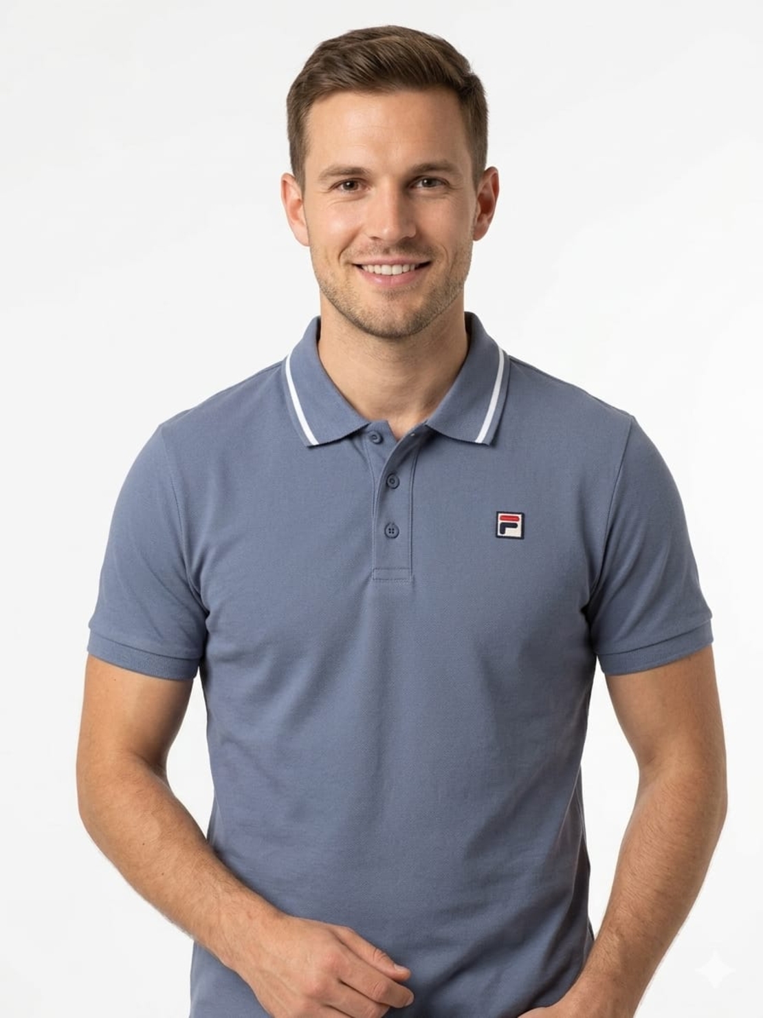 חולצה פולו FILA גבר M-3XL (כחול בהיר)