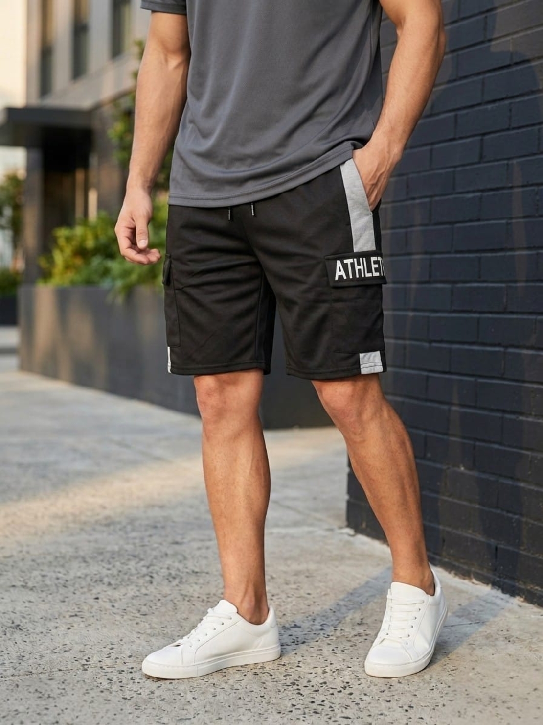 מכנס פרנץ' טרי קצר S-XXL  גבר (שחור/כחול/אפור)