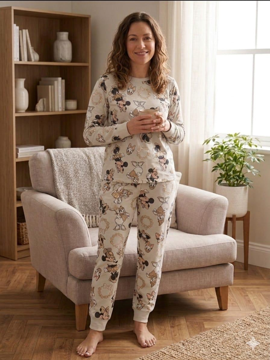 פיג'מה מעבר DELTA נשים 2XL-3XL מיני ודייזי