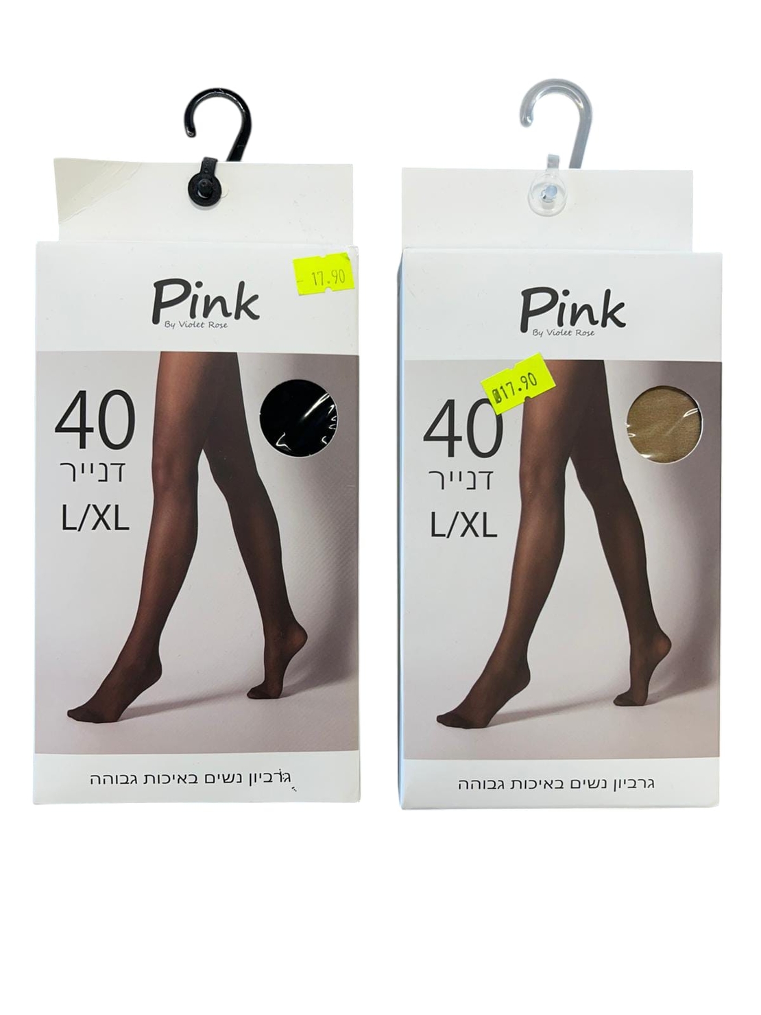 גרביון נשים 40 דנייר S-XL (שחור/גוף)