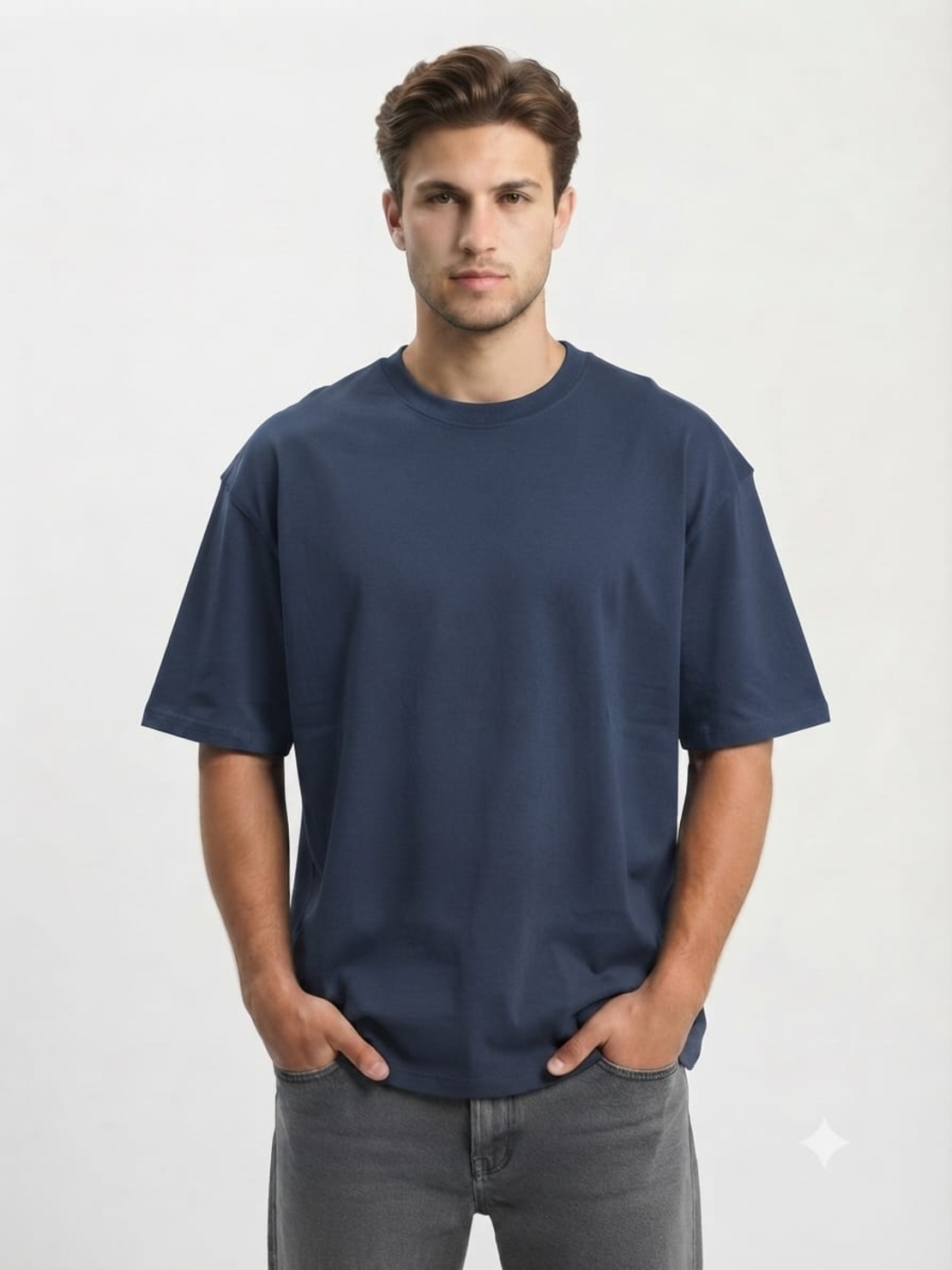 חולצה אוברסייז S-XL גבר (לבן/שחור/אפור/כחול/שמנת)