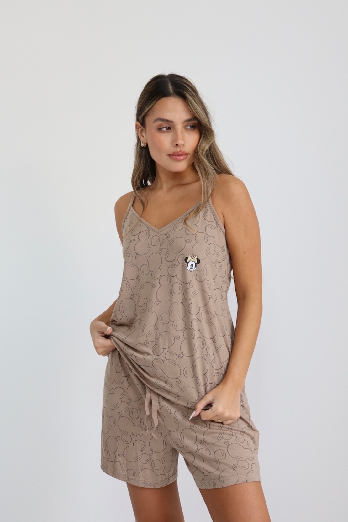 פיג'מה DELTA מכנס גופיה קיץ S-XL נשים מיקי מאוס אופוויט