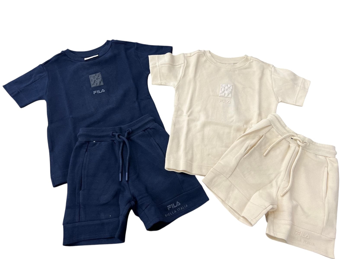 חליפה קיץ FILA מדוגמת 6-24M תינוקות בנים (שחור/אופוויט)