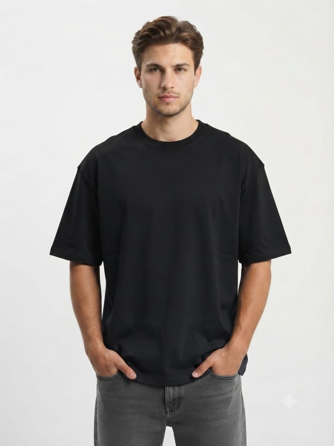 חולצה אוברסייז S-XL גבר (לבן/שחור/אפור/כחול/שמנת)