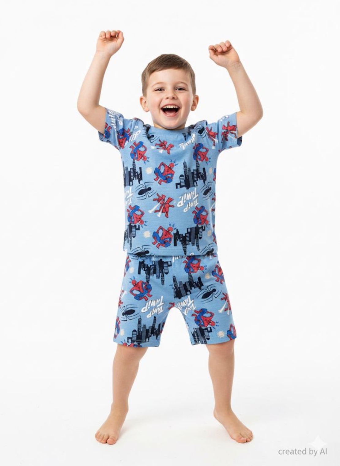 פיג'מה DELTA קיץ 2-10 בנים ספיידרמן תכלת