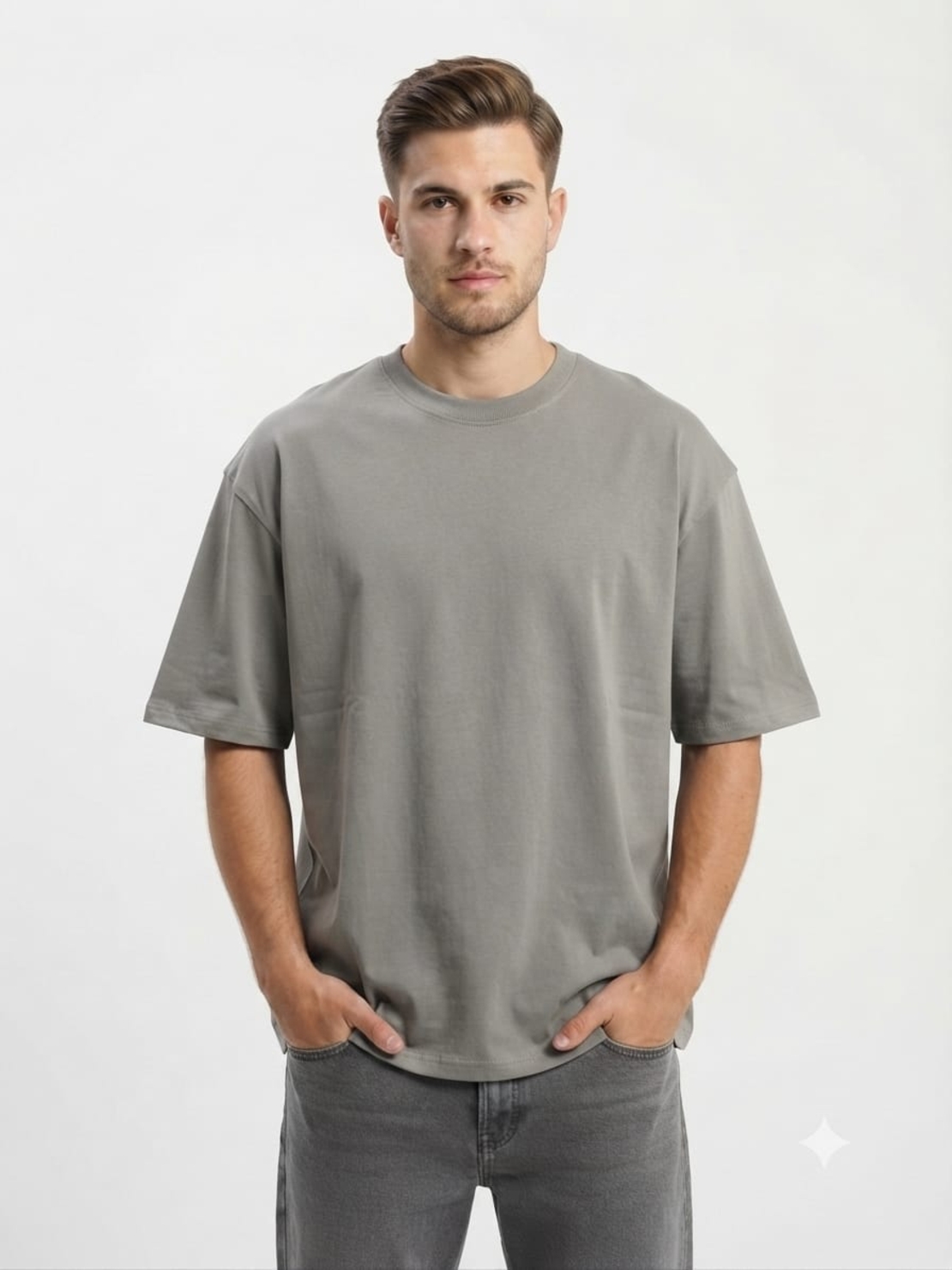 חולצה אוברסייז S-XL גבר (לבן/שחור/אפור/כחול/שמנת)