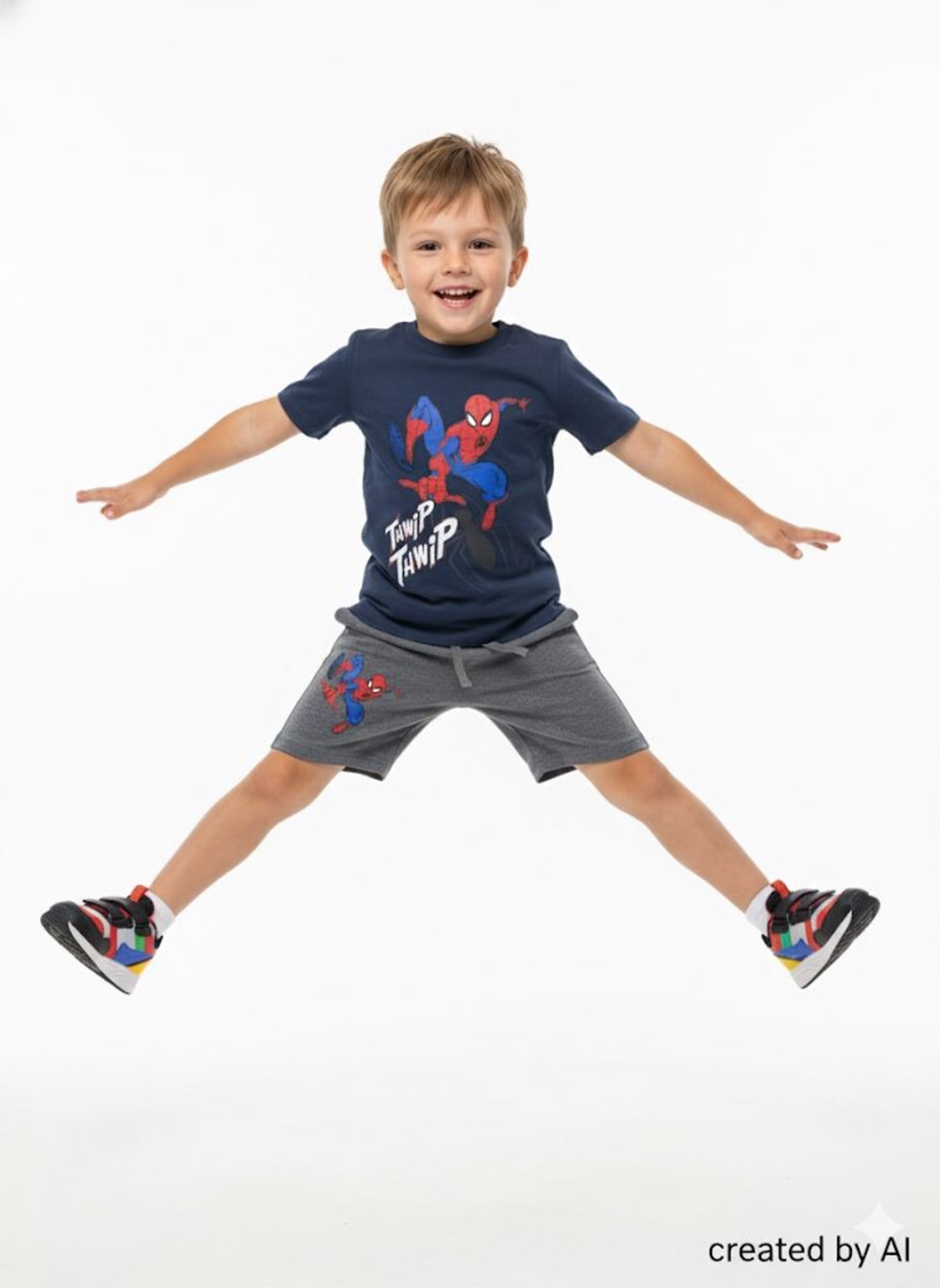 חליפה DELTA קיץ 2-10 בנים ספיידרמן כחול כהה