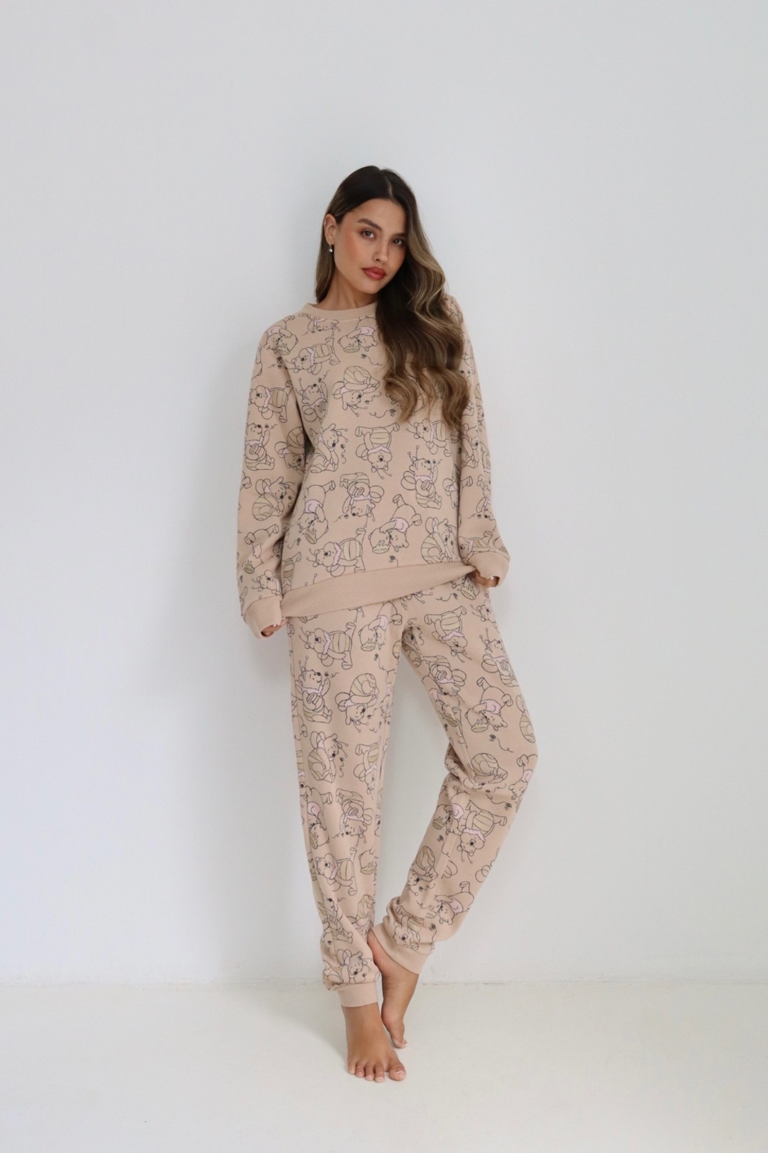 פיג'מה פוטר DELTA נשים XS-XL פו הדב אופוויט