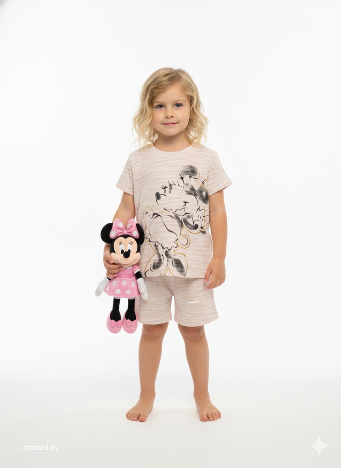 פיג'מה DELTA קיץ 2-12 בנות מיני מאוס