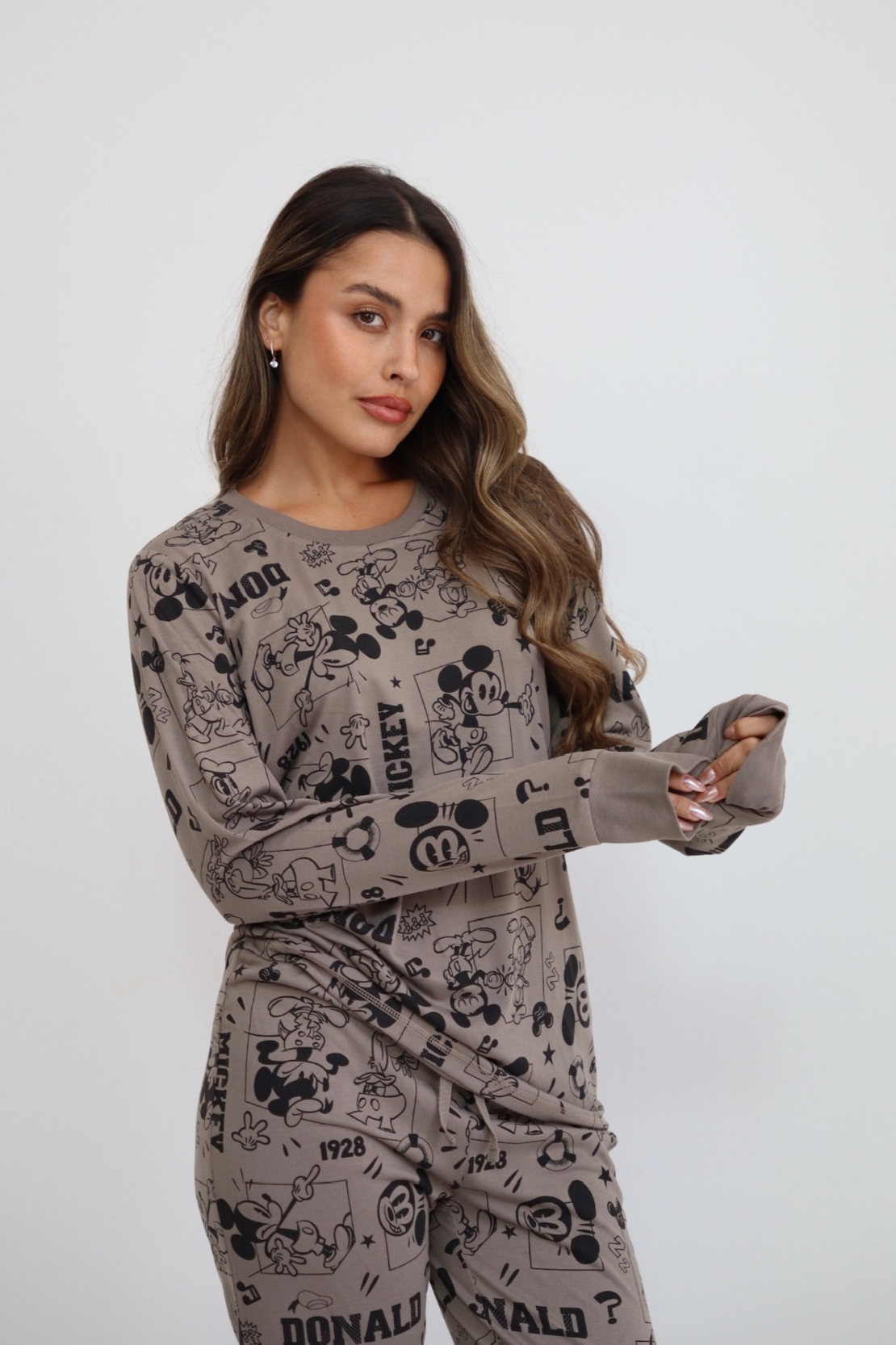 פיג'מה DELTA מעבר ויסקוזה XS-XL נשים מיקי מאוס