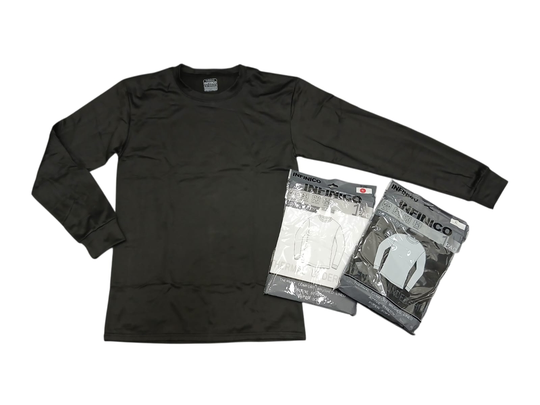 גופיה חורף טרמי גבר S-XXL (שחור/לבן)