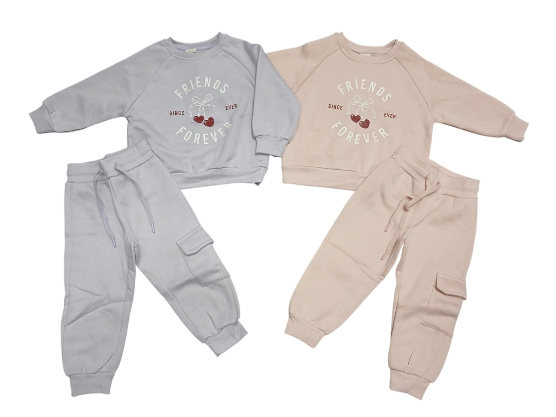 חליפה פוטר מדוגמת 2-8 בנות (סגול/אפרסק/ורוד/מנטה)