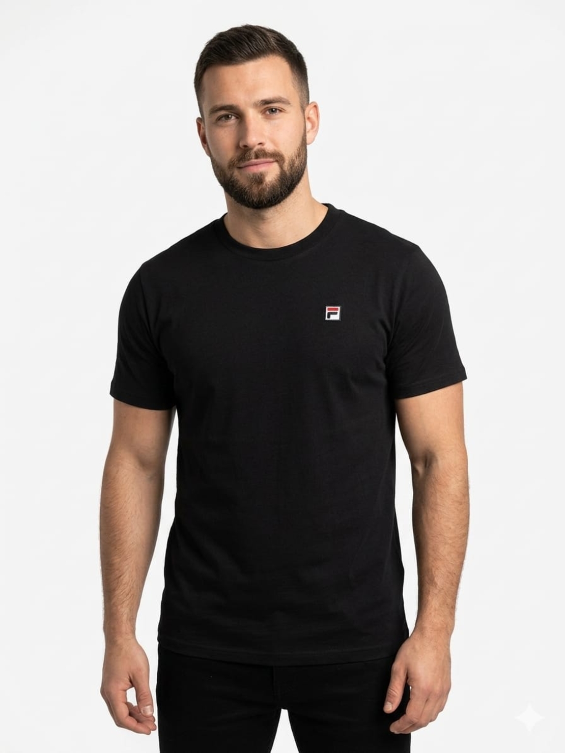 חולצה טריקו FILA מדוגמת S-XXL גבר (שחור/שמנת/תכלת/כחול)