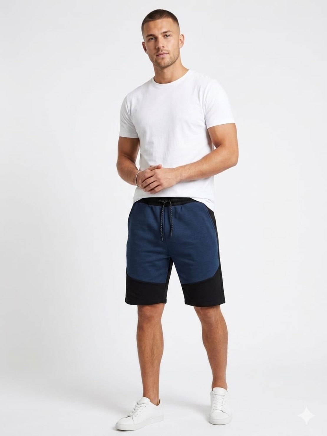 מכנס פרנץ' טרי קצר S-XXL גבר (כחול)