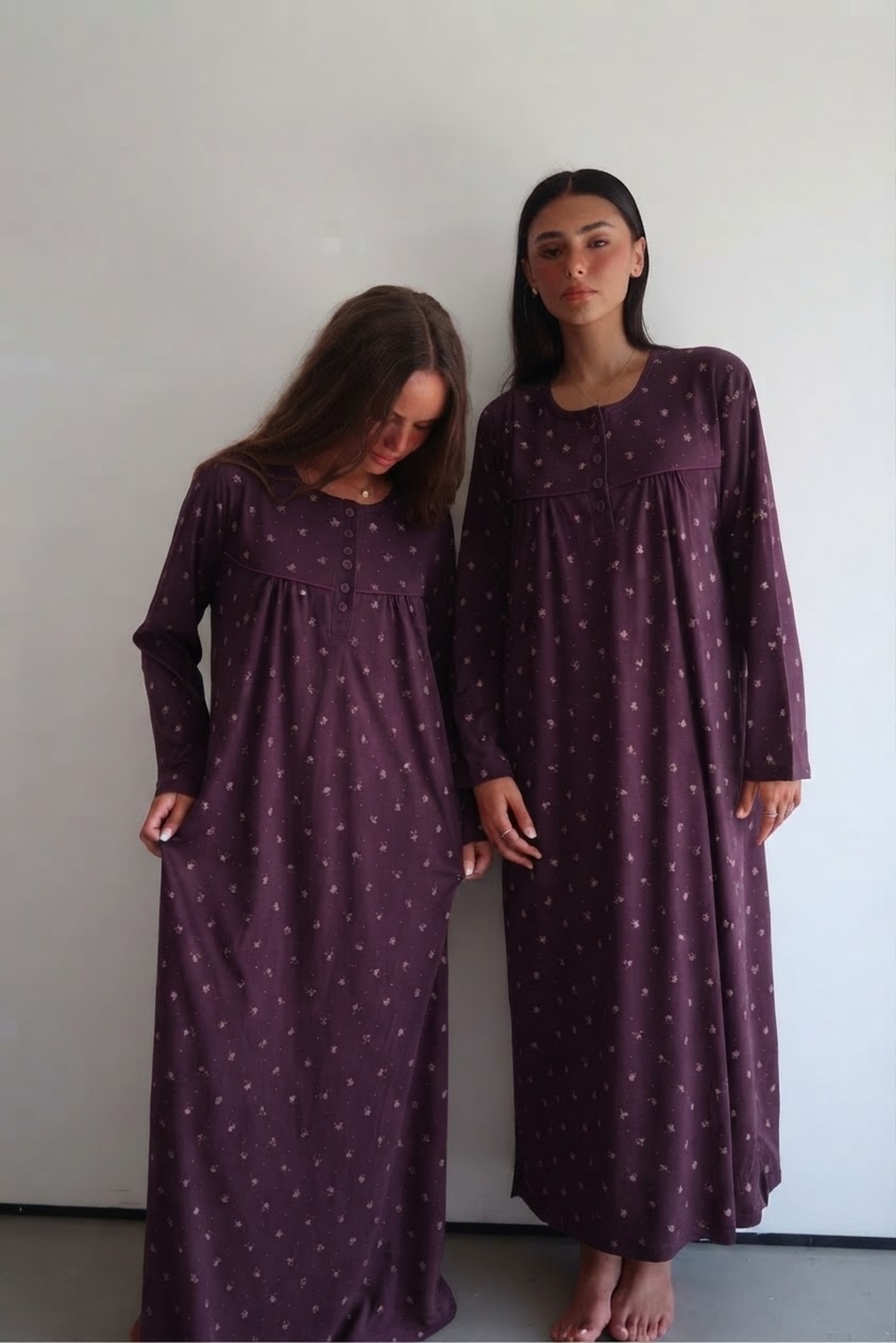 כותנת מעבר LAMBADA מקסי M-XXL נשים (סגול/אופוויט/ורוד)