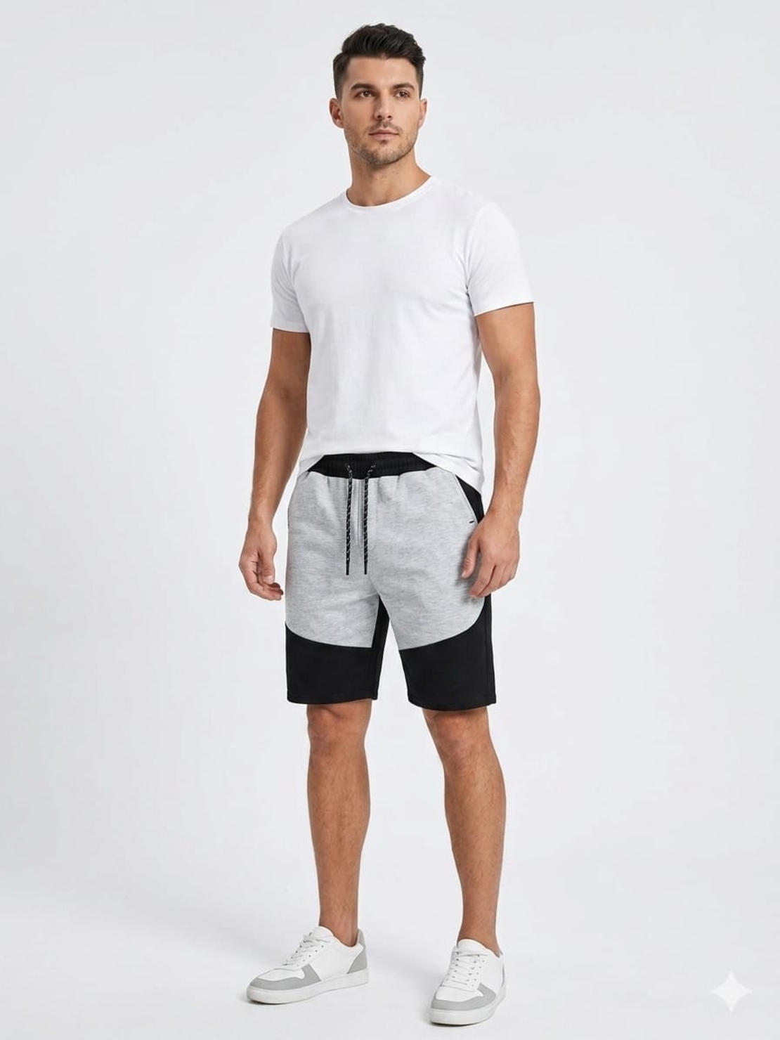 מכנס פרנץ' טרי קצר S-XXL גבר (שחור)