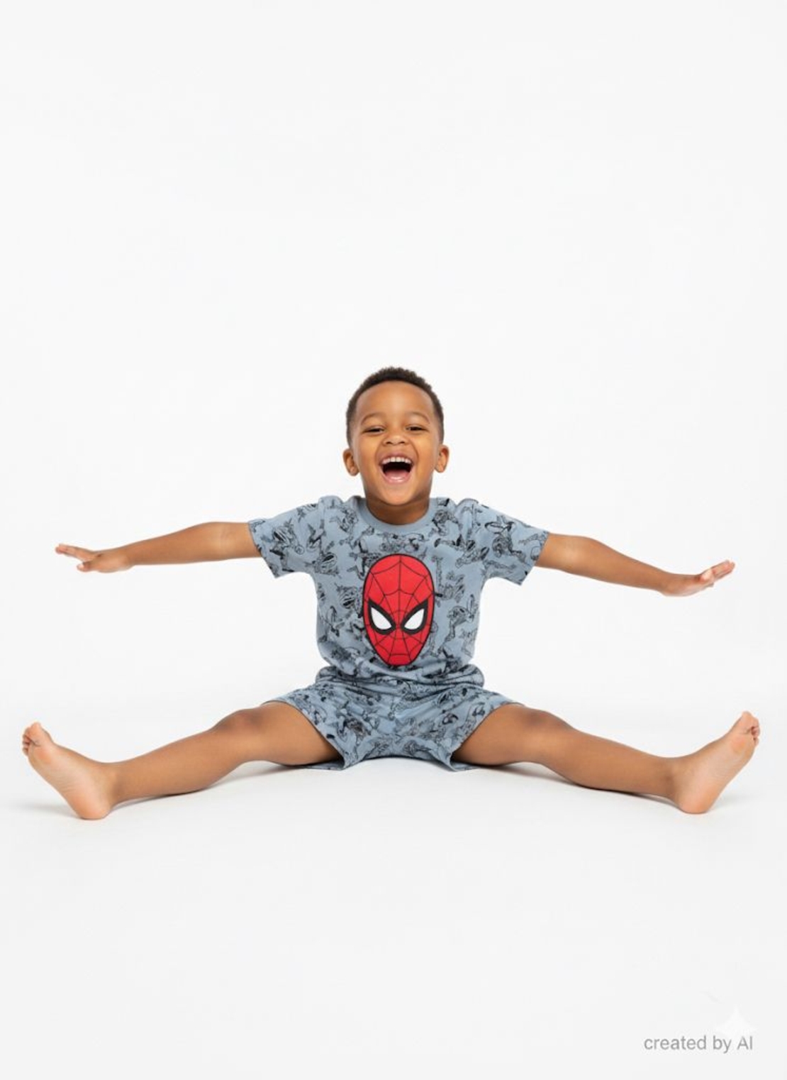 פיג'מה DELTA קיץ 2-10 בנים ספיידרמן אפור