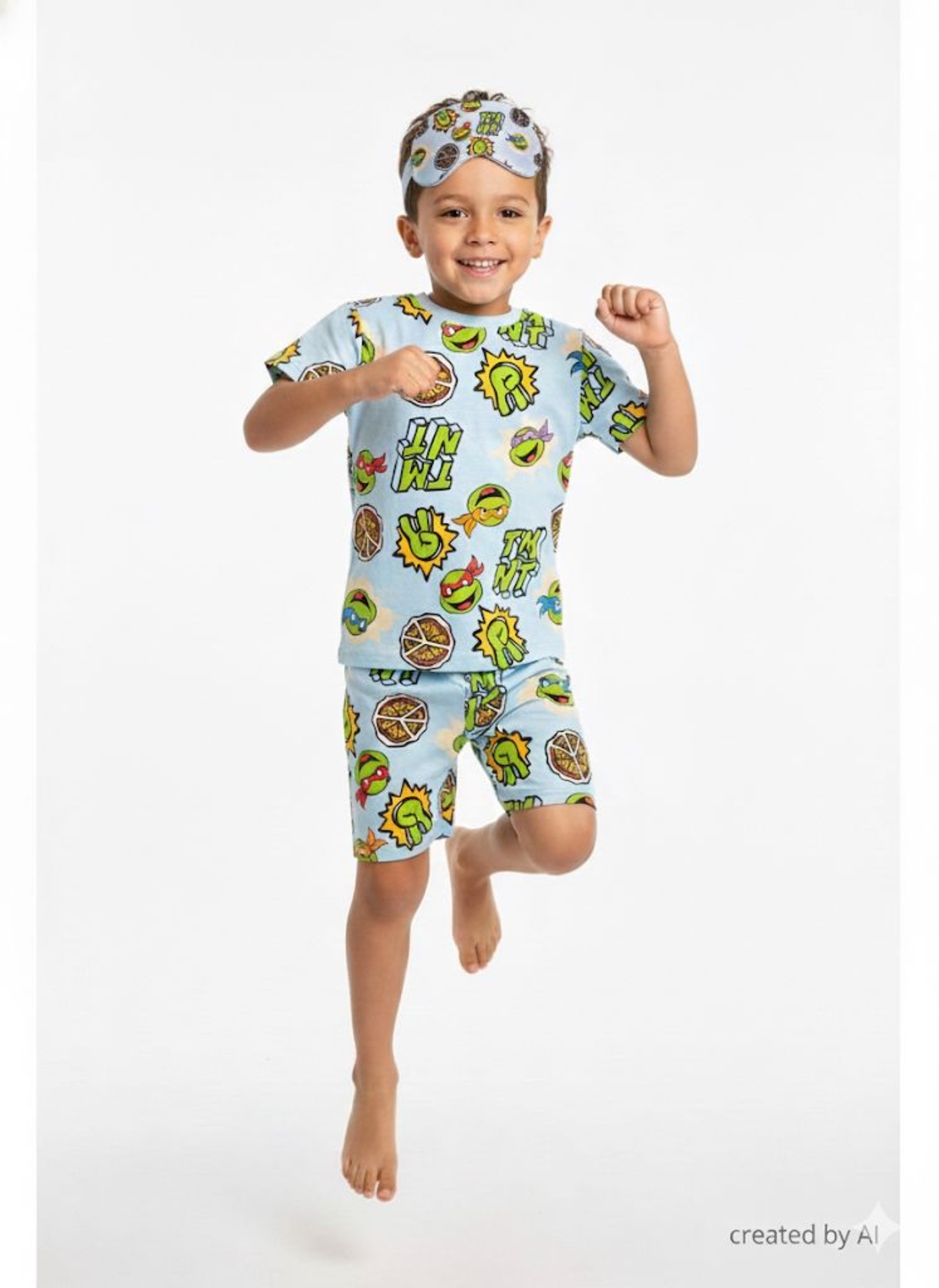 פיג'מה DELTA קיץ 2-10 בנים צבי הנינג'ה