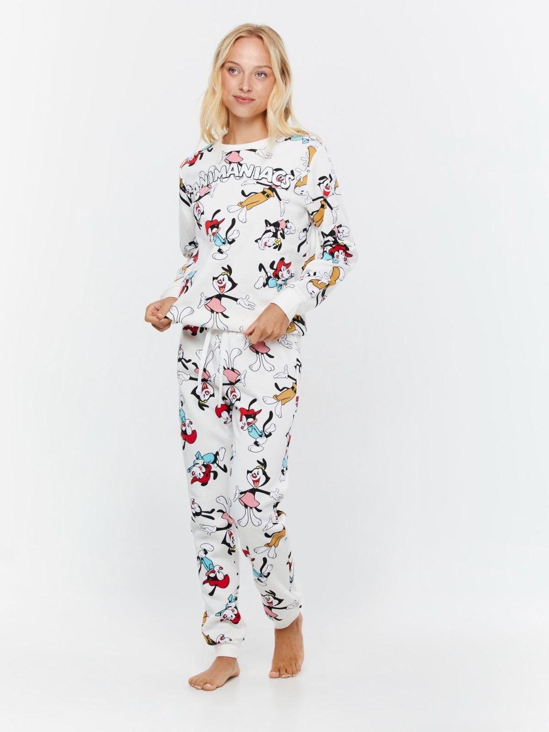פיג'מה פוטר INTIMA נשים S-XL אנימניאקס לבן