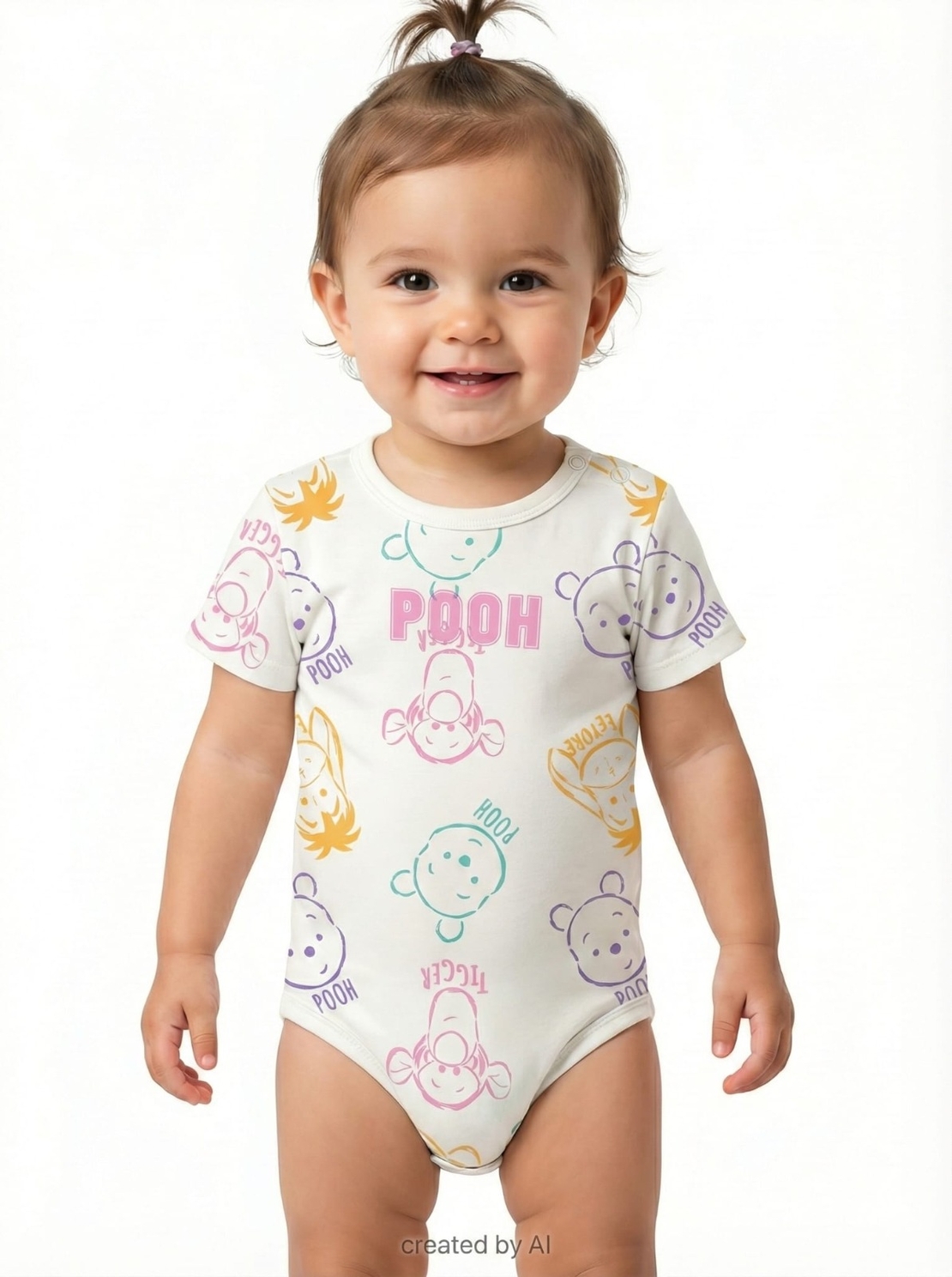 בגד גוף DELTA קיץ 3-24M תינוקות בנות פו הדב