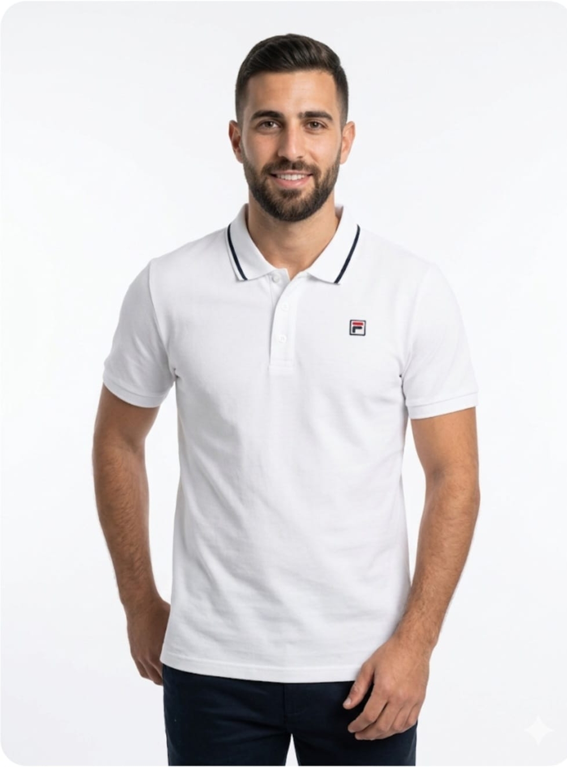 חולצה פולו FILA גבר M-3XL (לבן)