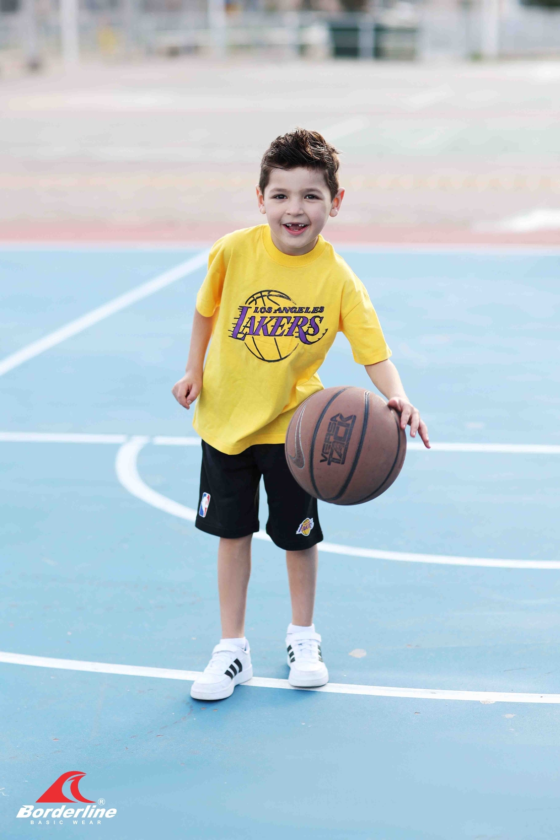 חליפת NBA מדוגמת 4-10 בנים (צהוב)