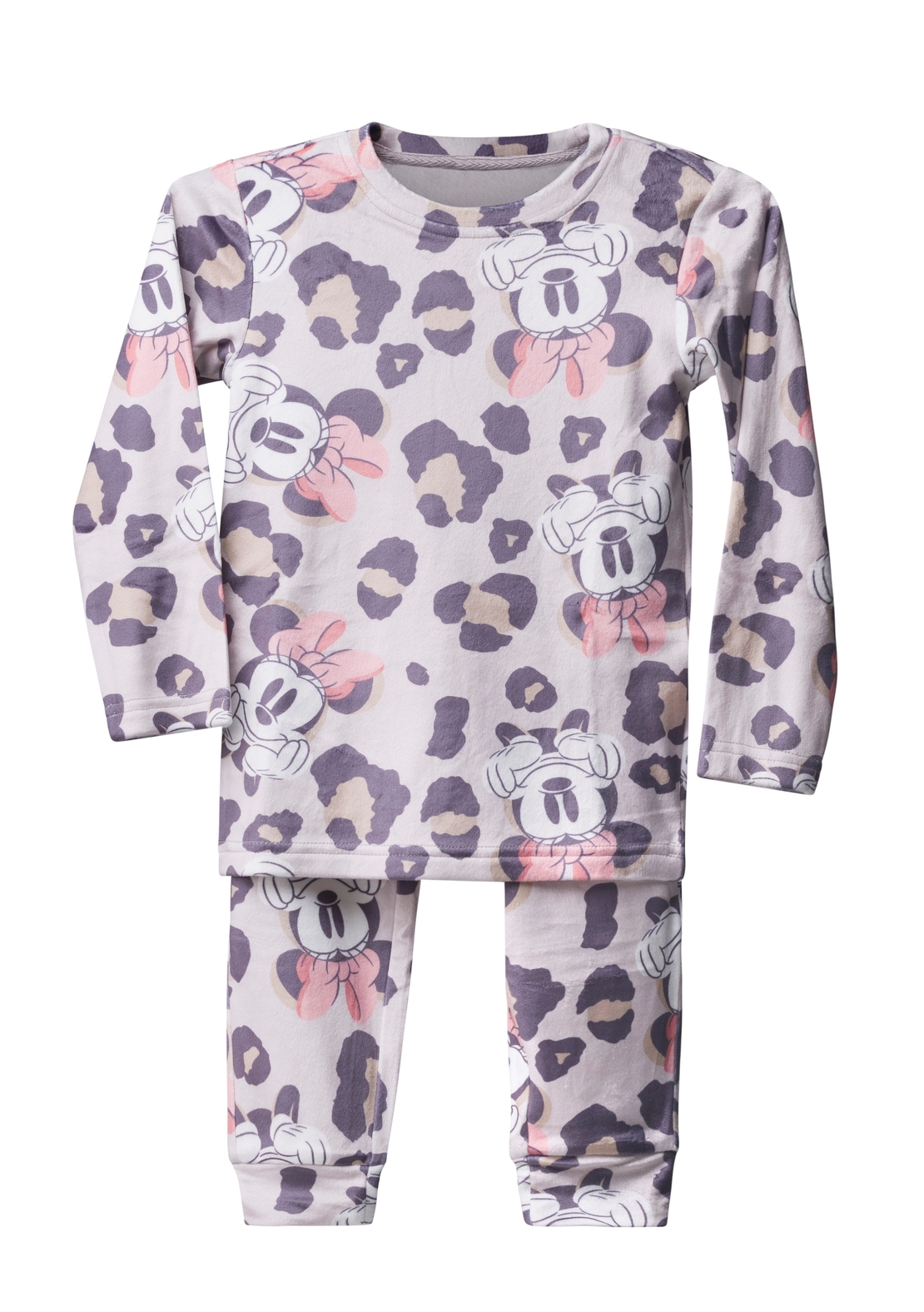 פיג'מה קטיפה DELTA מיני מאוס מנומר שמנת 2-10 בנות