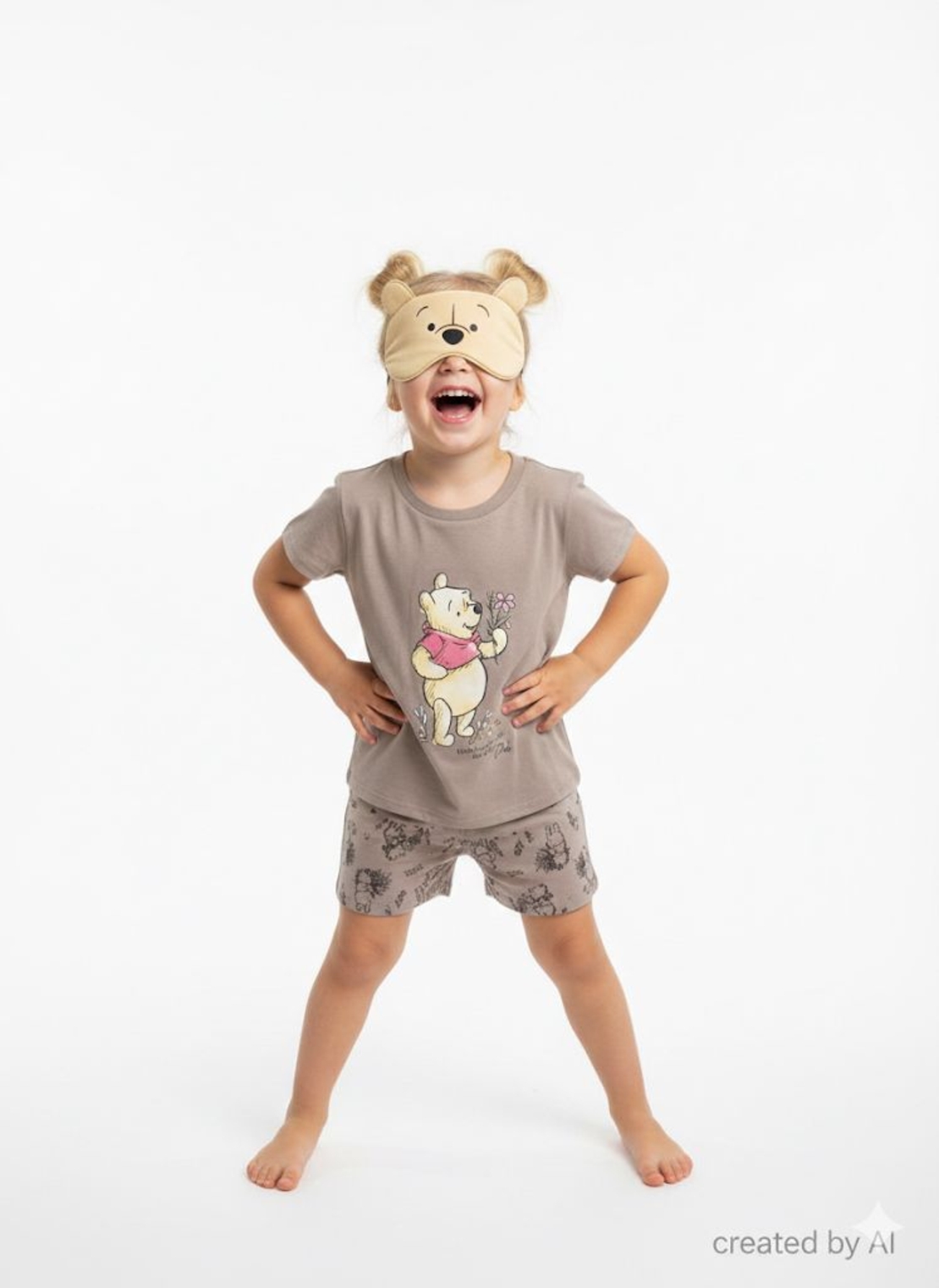 פיג'מה DELTA קיץ 2-10 בנות פו הדב