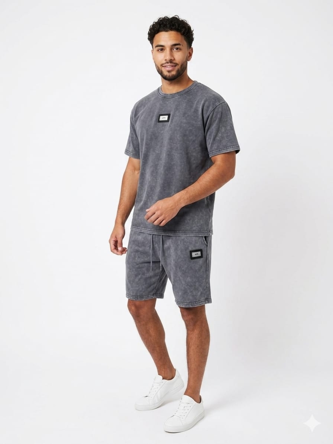 חליפה סטון ווש S-XXL גבר (כחול/אפור)
