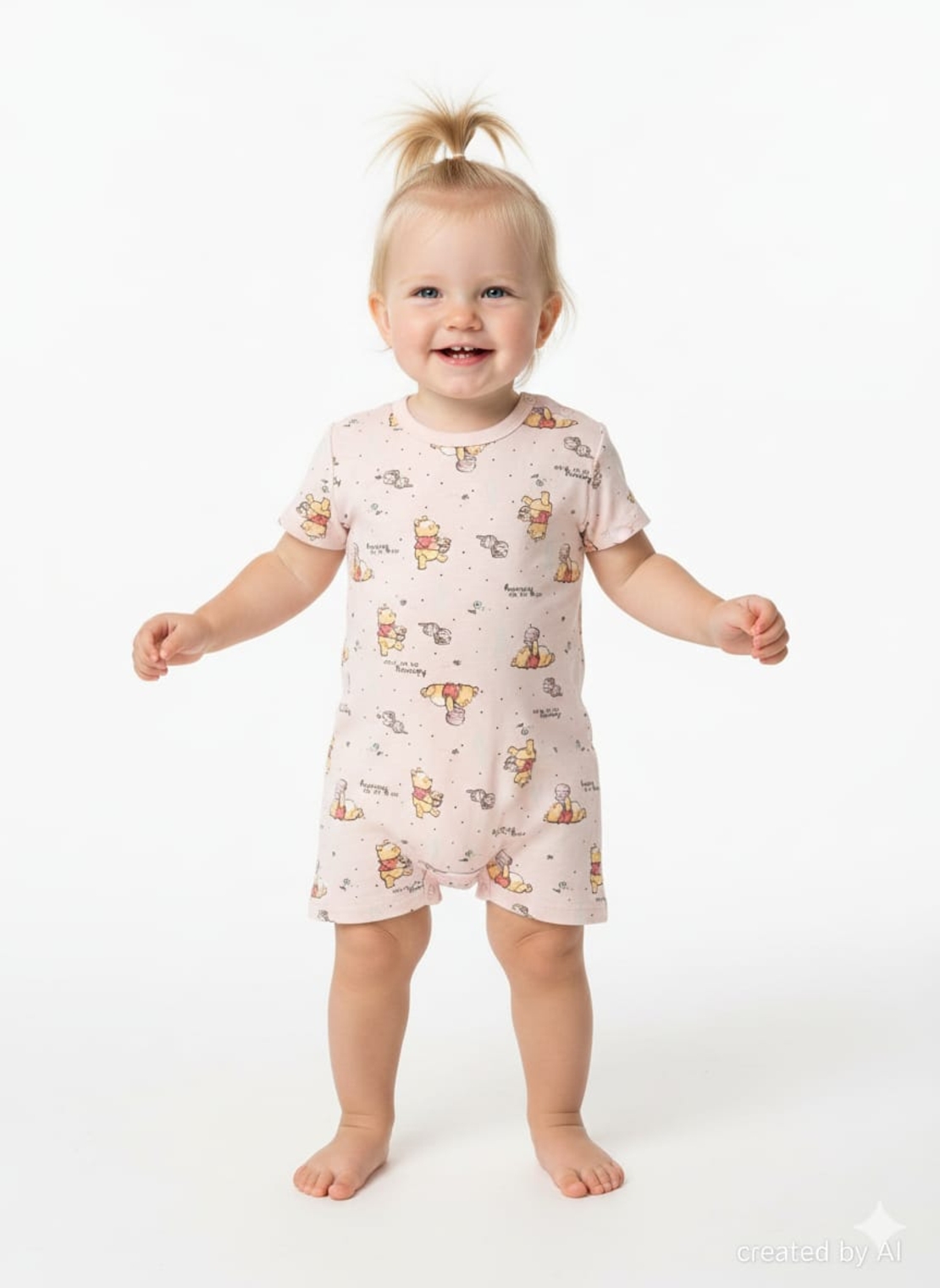 אוברול DELTA קיץ 3-24M תינוקות בנות פו הדב