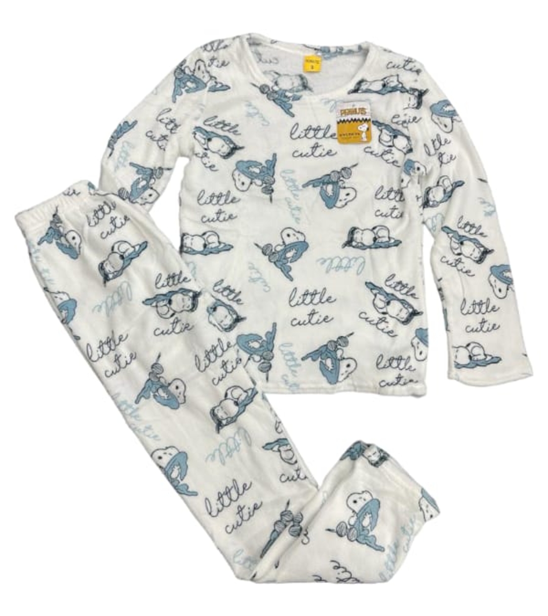 פיג'מה פלאפי נשים סנופי לבן S-XL