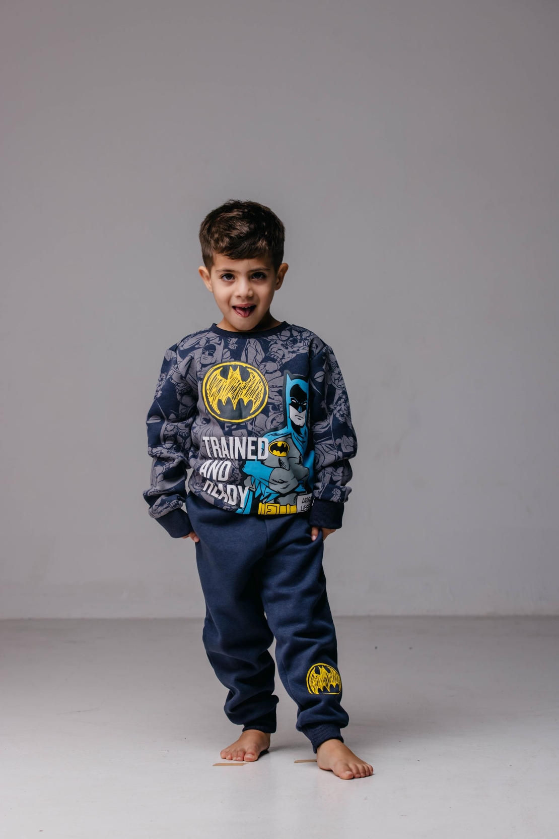 חליפה פוטר DELTA בנים (2-8) באטמן אפור