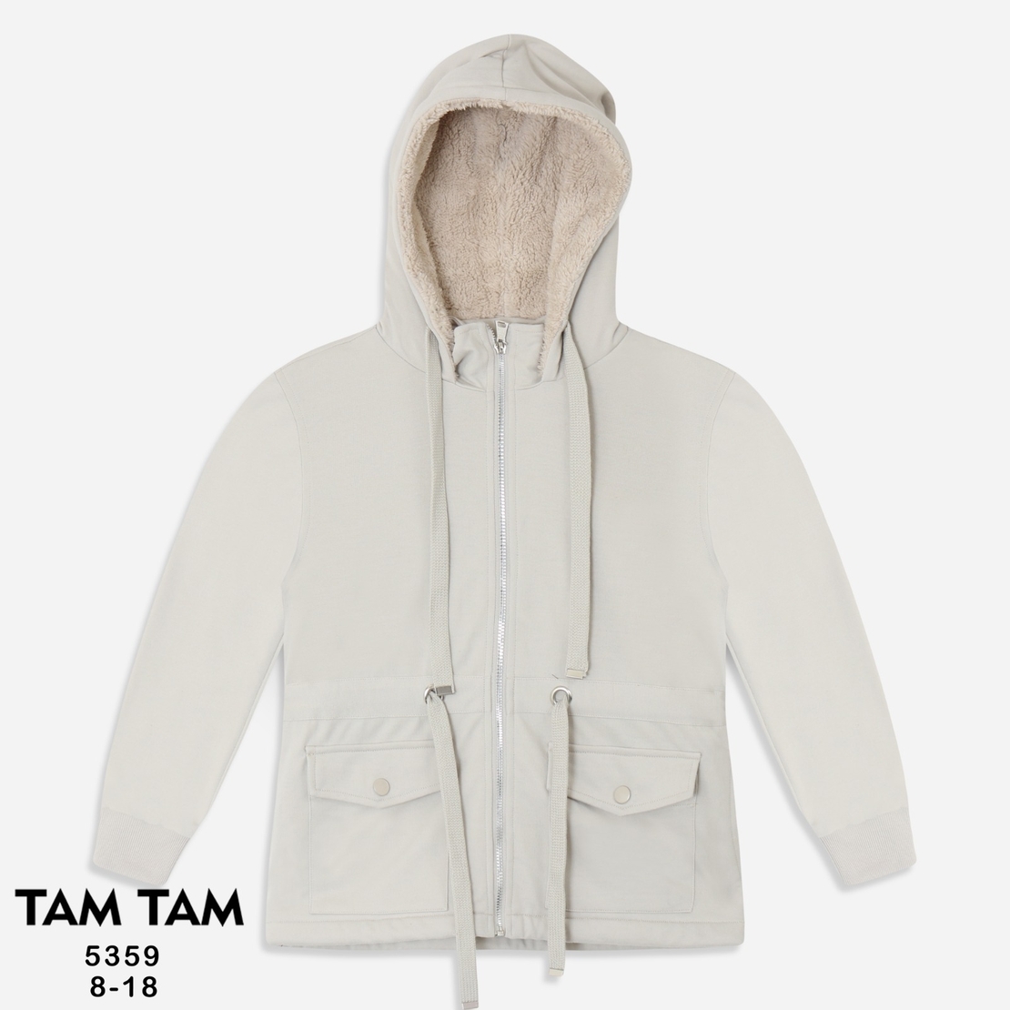 קפוצ'ון פרנץ' טרי S-XXL נשים (אופוויט/שחור/אפור)