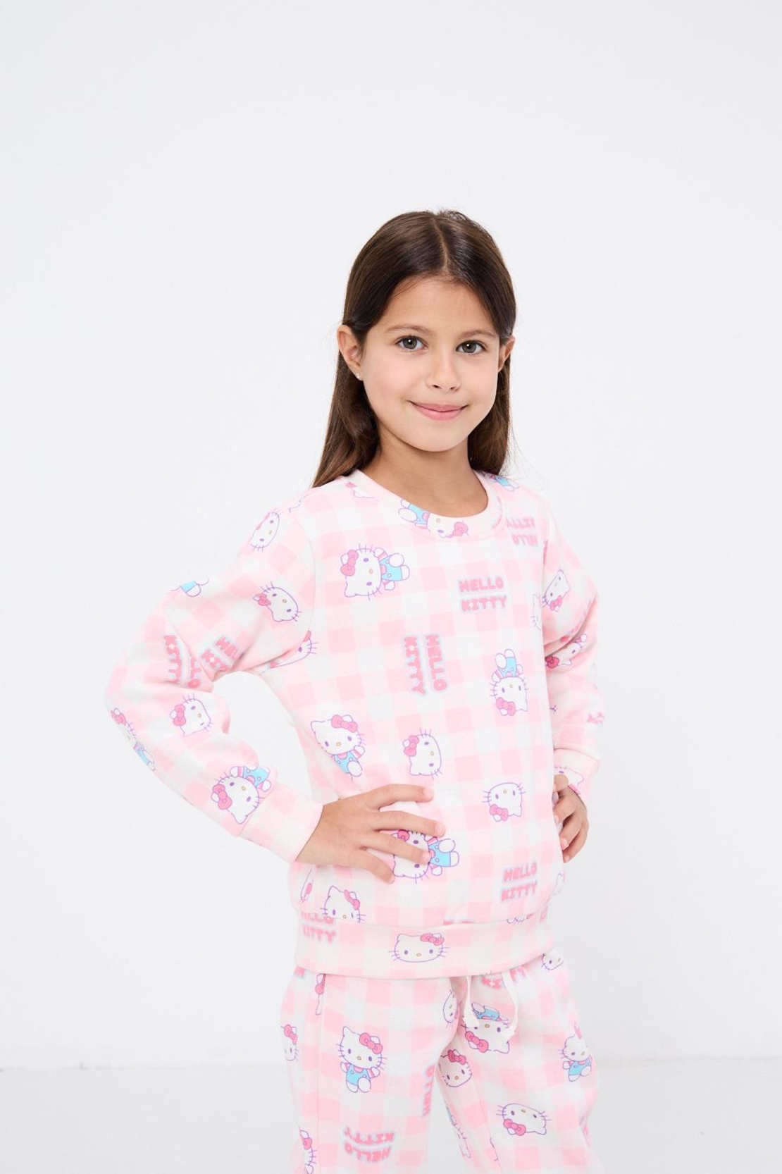 פיג'מה פוטר (2-10) GOLF KIDS בנות קיטי ורוד