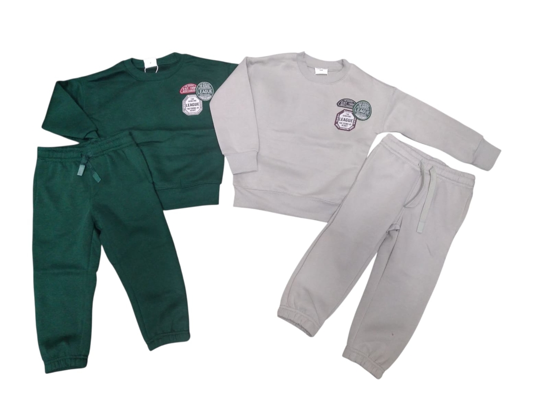 חליפה פוטר מדוגמת 2-8 בנים (ירוק/כחול/אפור/אופוויט)