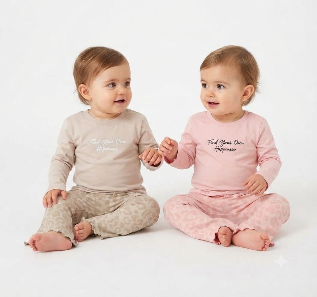 חליפה מעבר 12-24M תינוקות בנות (ורוד/אופוויט)