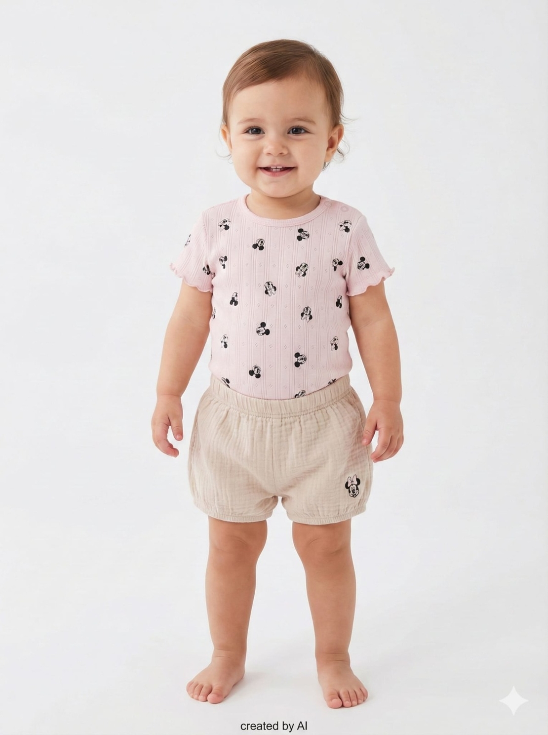 חליפה DELTA קיץ 3-24M תינוקות בנות מיני מאוס ורוד