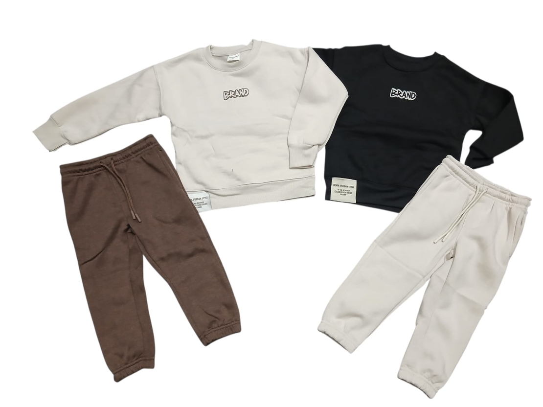 חליפה פוטר מדוגמת 2-8 בנים (שחור/אפור/אופוויט/שמנת)