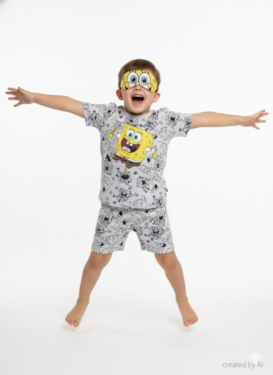 פיג'מה DELTA קיץ 2-10 בנים בובספוג