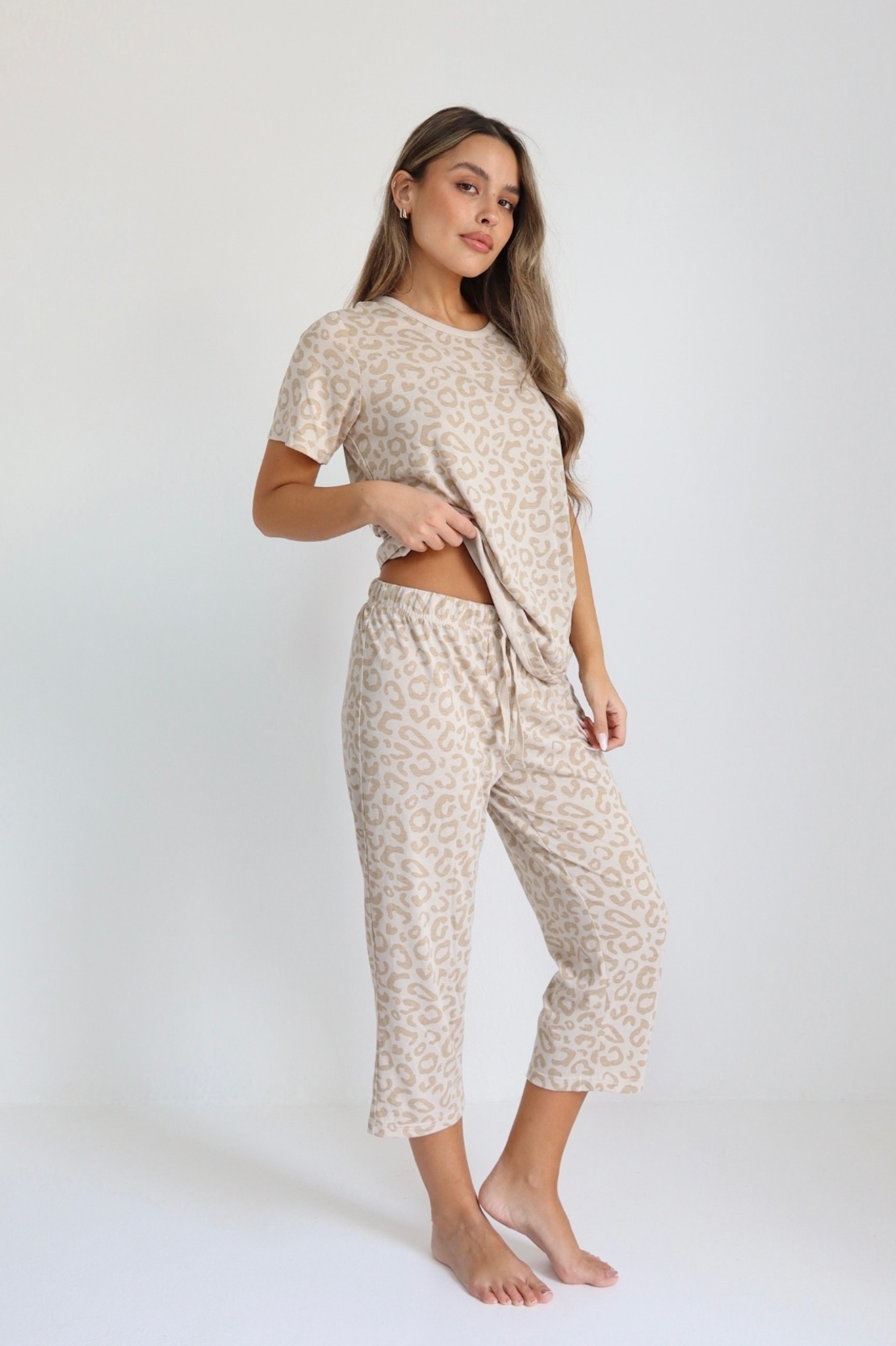 פיג'מה DELTA מכנס 7/8 קיץ 2XL-3XL נשים מנומר אופוויט