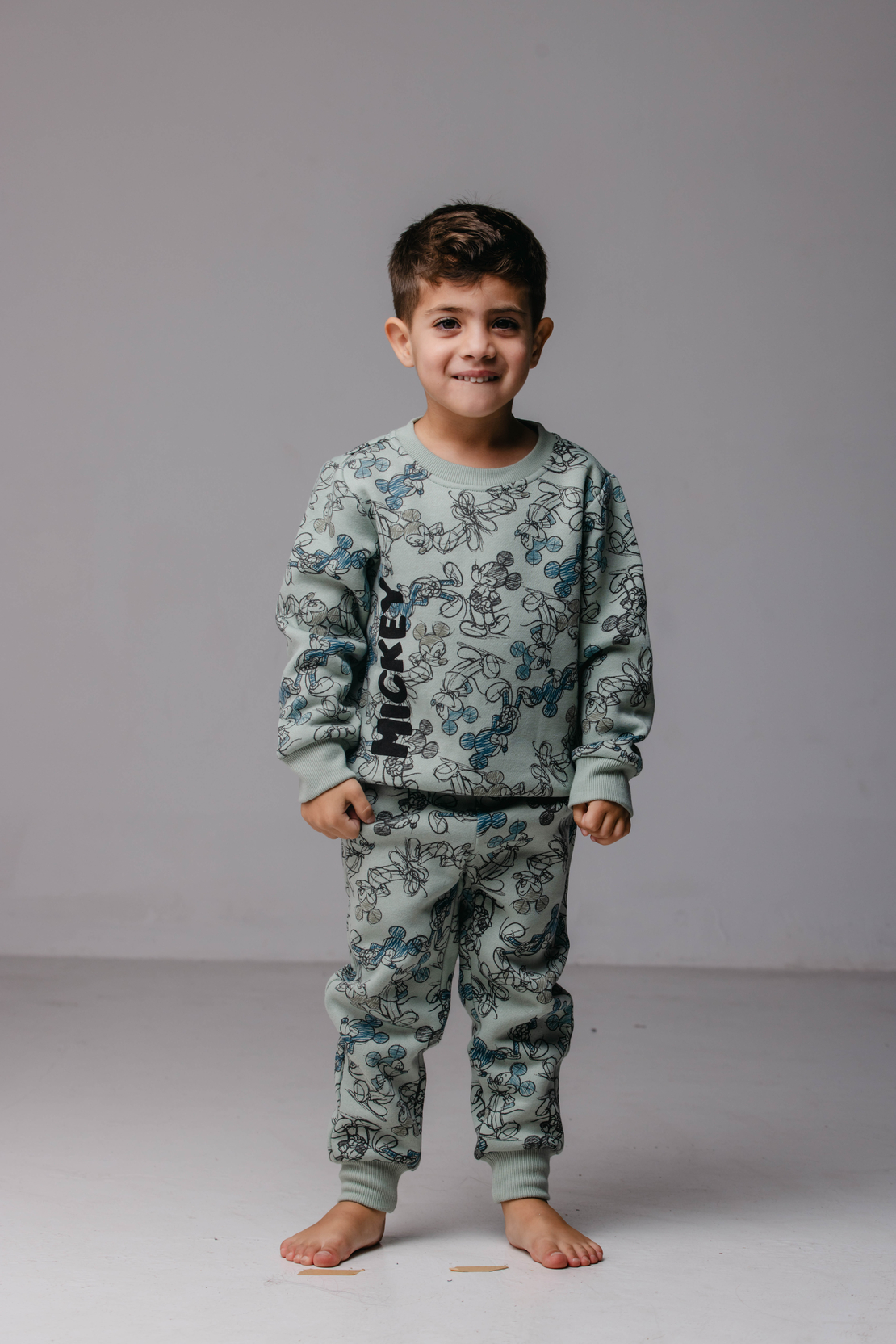 פיג'מה פוטר (2-10) DELTA בנים מיקי מאוס ירוק